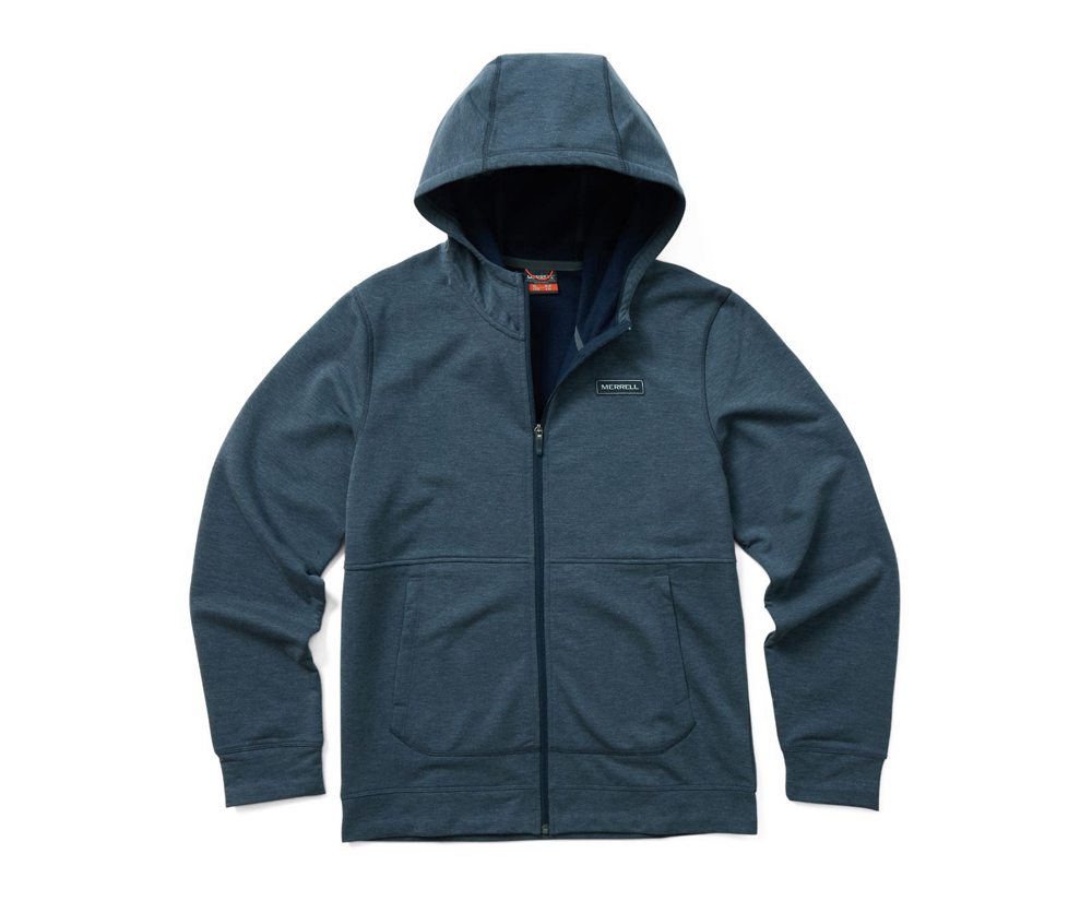 Merrell Jackets Navy - Timber Full Zip Hoody - Mens 28WISBAKP